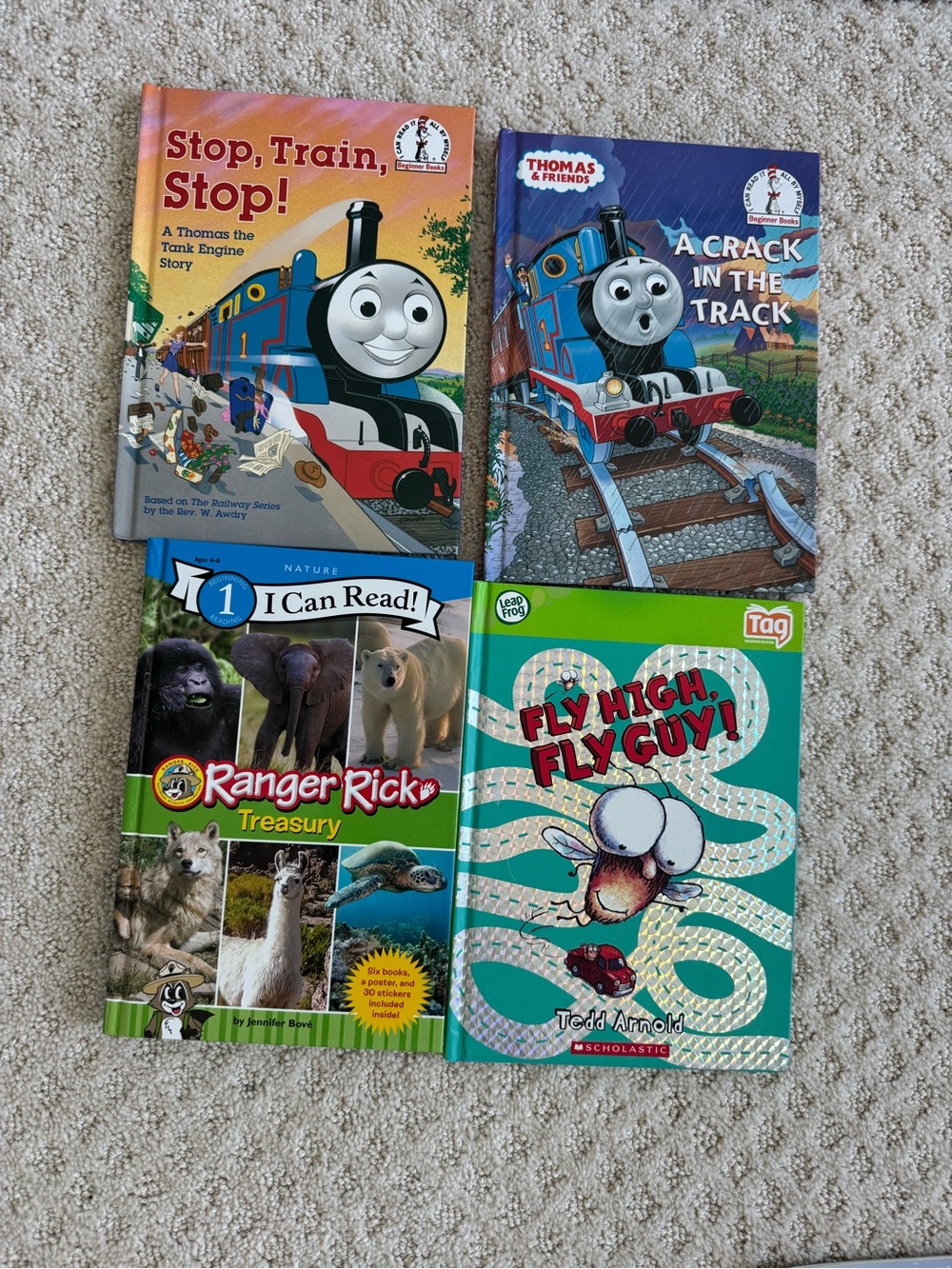 Children’s Books Hardback Bundle of 4 Thomas the Train / Fly Guy / Ranger Rick